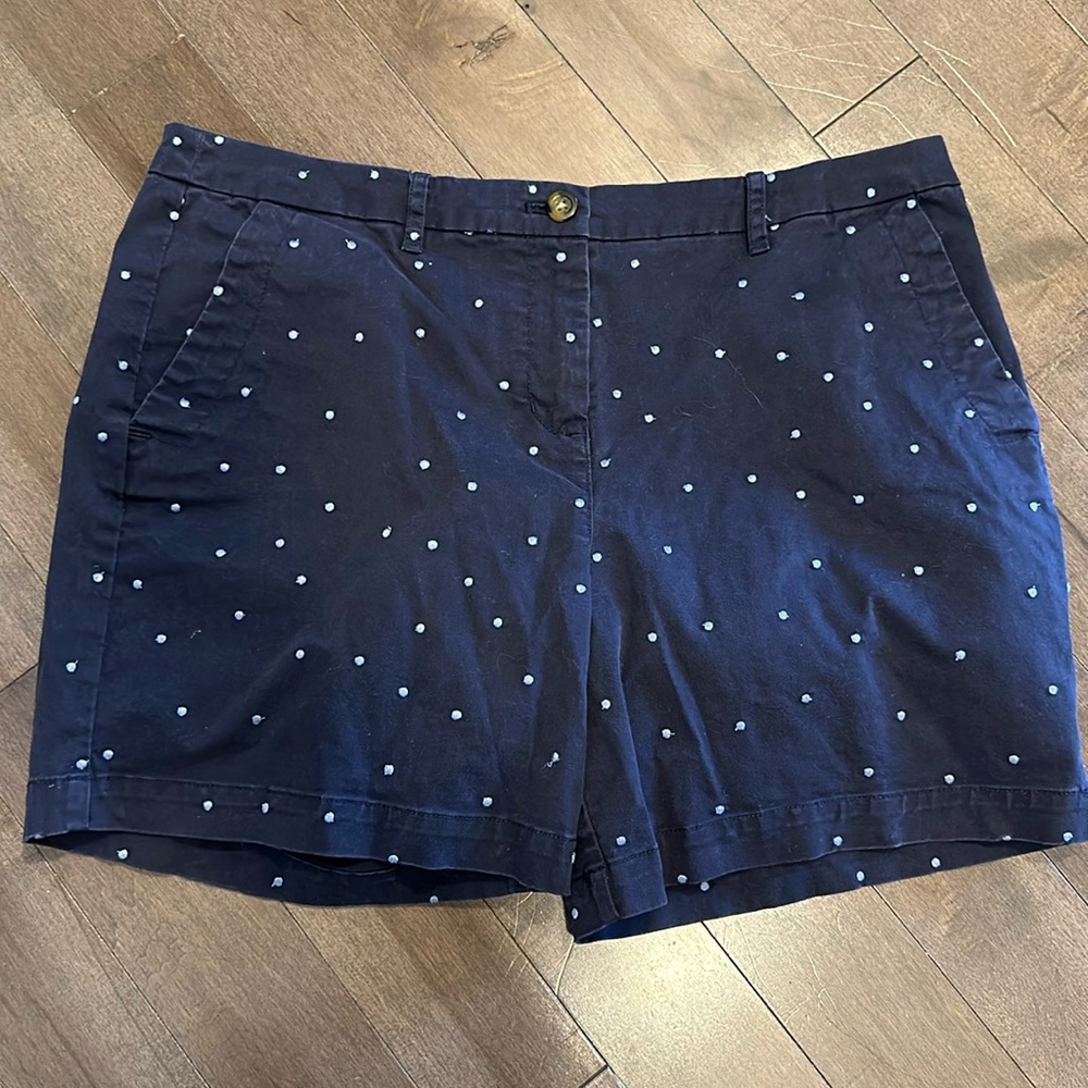 Mini Boden size 12 polka dot shorts navy